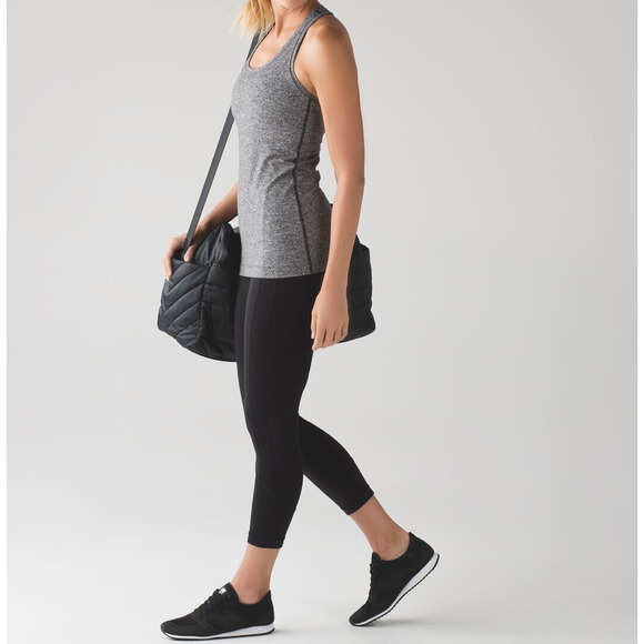 Lululemon Cool Racer-Back ll Tank Top Sz 4 Heathered Gray Athletic - Picture 3 of 8
